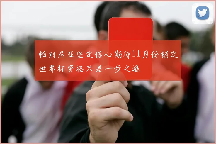 帕利尼亚坚定信心期待11月份锁定世界杯资格只差一步之遥